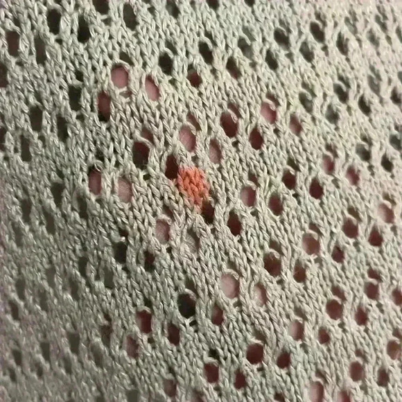 Vintage Cupio Ruffle Y2K Neutral light soft Sweater size L Boutique Style - Picture 8 of 8